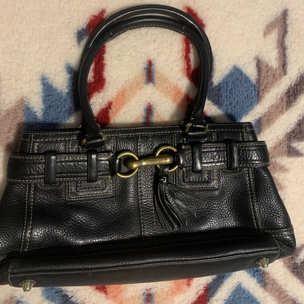 Black Coach Hampton Satchel Leather bag